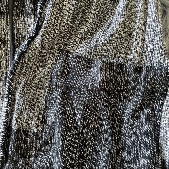 EILEEN FISHER hazy blocks organic cotton shawl jacket Great Autumn Weather - Picture 8 of 10